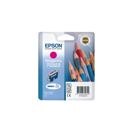 EPSON T0323 M, kompatibilní cartridge, 16 ml / pigment, magenta-purpurová 