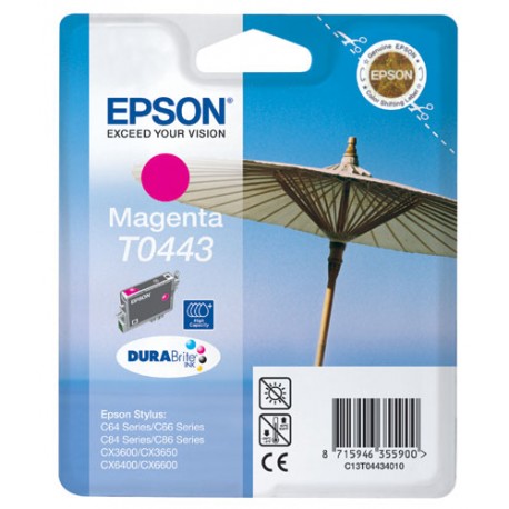 EPSON T0443 M (high capacity), kompatibilní cartridge, 16ml pigment, magenta-purpurová 
