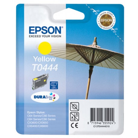 EPSON T0444 Y (high capacity), kompatibilní cartridge, 16ml pigment, yellow-žlutá 