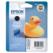 EPSON T0551 BK, kompatibilní cartridge, 12,5ml dye, black-černá 