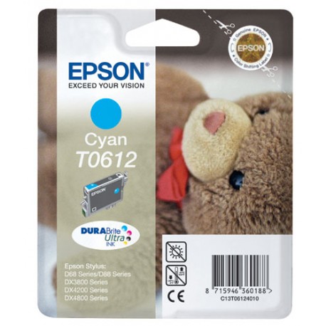 EPSON T0612 Stylus Cyan, kompatibilní cartridge, 18ml, High Capacity, cyan-azurová, bts. 