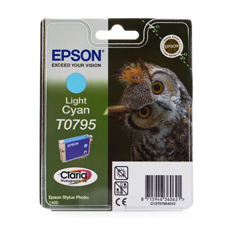 EPSON T0795 LIGHT C (EASY - CHANGE), kompatibilní cartridge, 17ml, Light Cyan-světle 