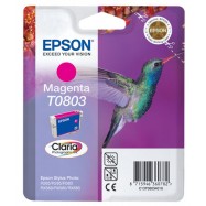 EPSON T0803 M, kompatibilní cartridge, 15ml, magenta-purpurová 