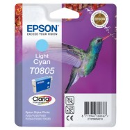 EPSON T0805 LIGHT C, kompatibilní cartridge, 15ml, Light Cyan-světle azurová 