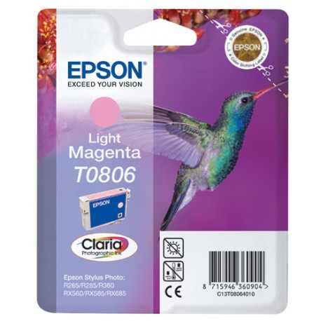 EPSON T0806 LIGHT M, kompatibilní cartridge, 15ml, Light Magenta-světle purpurová 