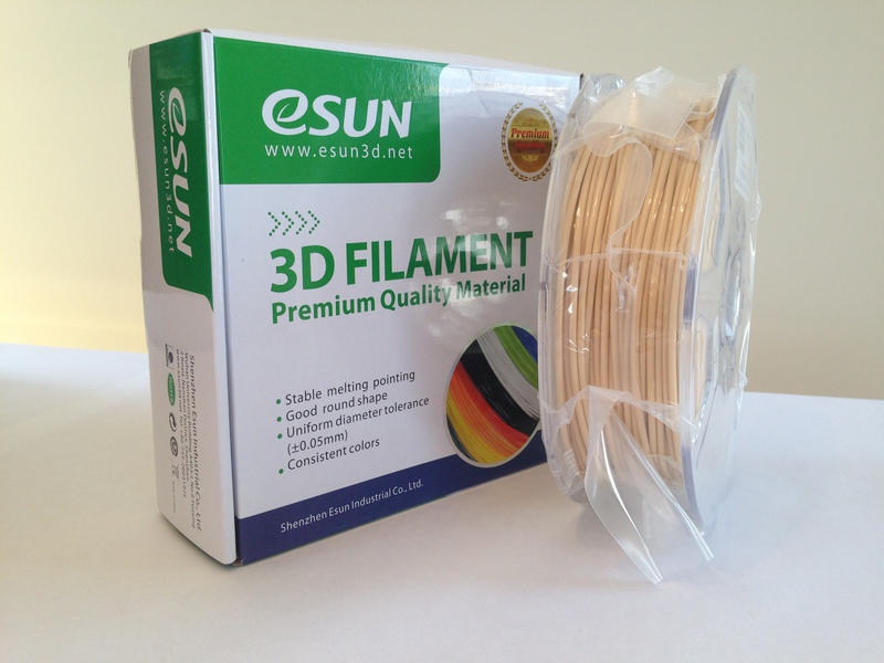 Esun3d tisková struna WOOD, 3mm, natural - přírodní hnědá, 0,5kg/role