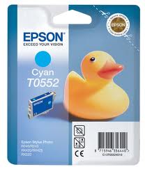 EPSON T0552 C, kompatibilní cartridge, 12.5 ml dye , cyan-azurová