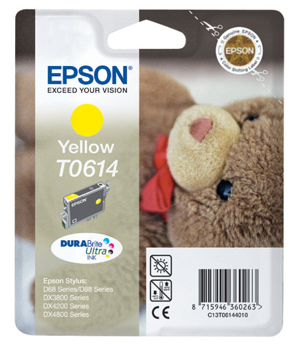 EPSON T0614 Stylus Yellow, kompatibilní cartridge, 18ml, High Capacity, yellow-žlutá, bts.