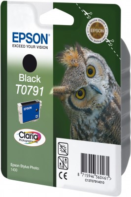 EPSON T0791 BK (EASY - CHANGE), kompatibilní cartridge, 17ml, black-černá