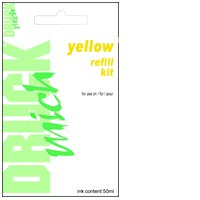 HP č.342, č.343, č.344, plnící sada refill kit, Yellow - žlutá, 1 x 50ml